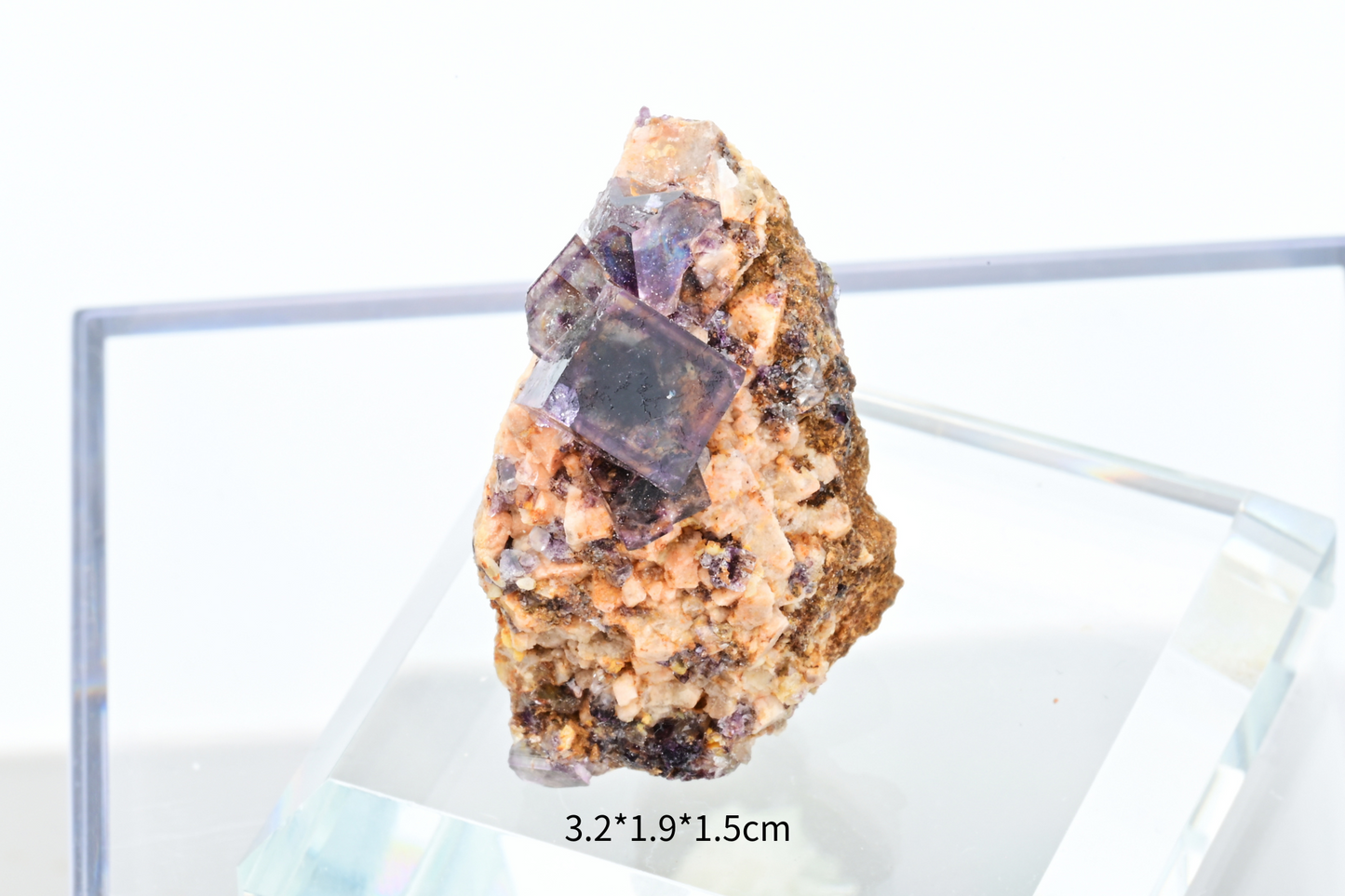 Namibia minerals  purple edges Fluorite Complete crystals